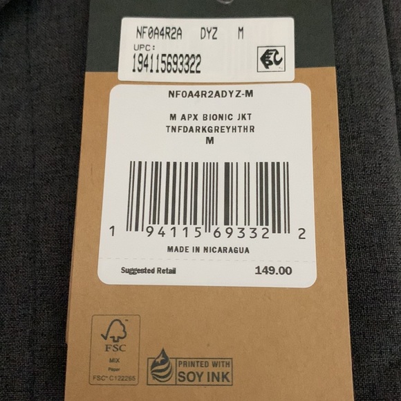 The North Face Apex Bionic Softshell Grey Jacket - Picture 4 of 4